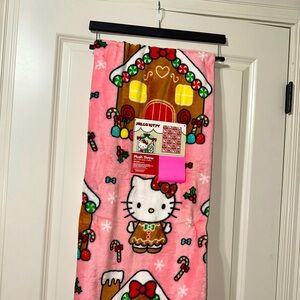 Hello Kitty Christmas Throw Gingerbread house pink candy land
